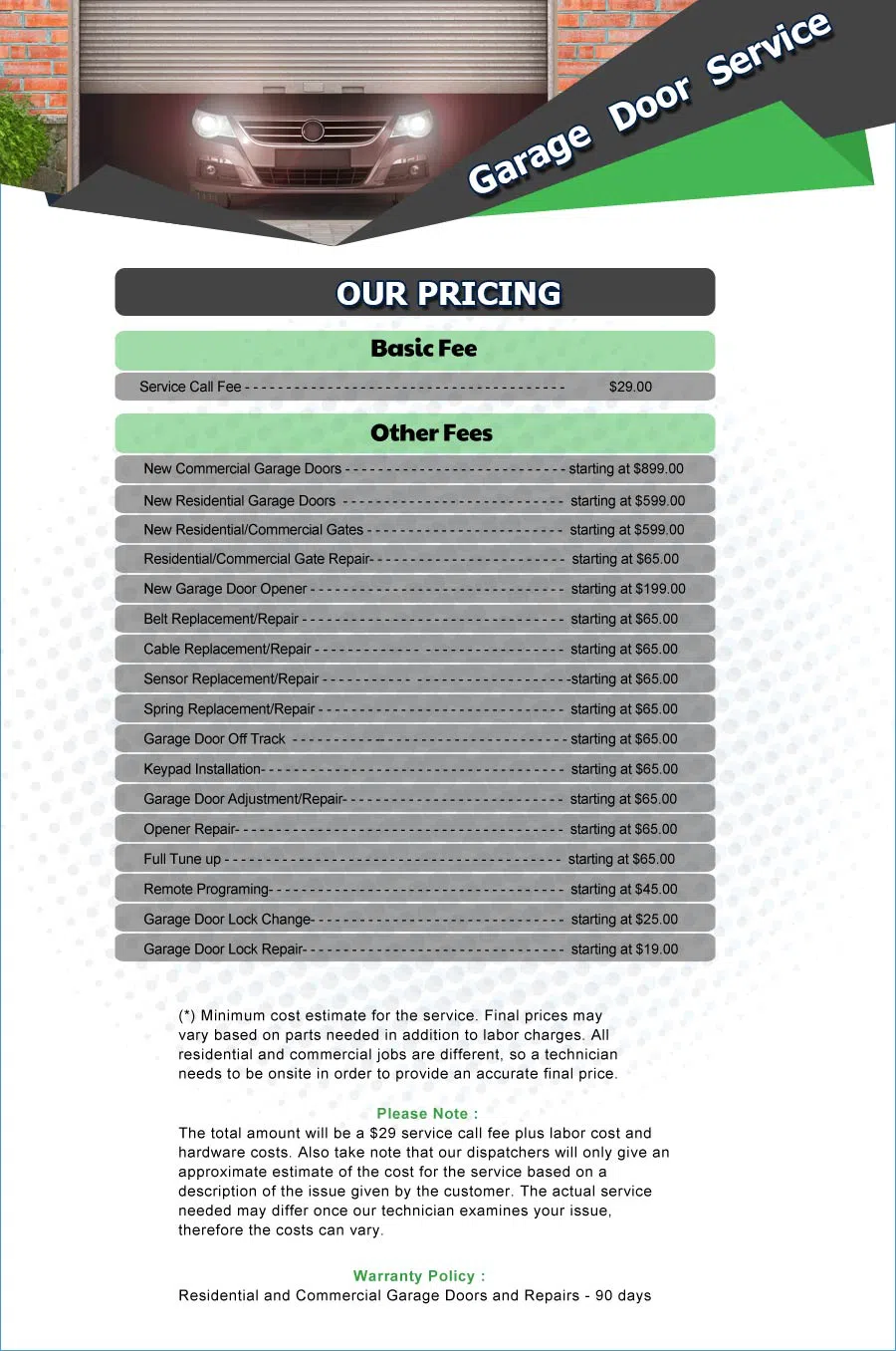 Galaxy Garage Door Service Boynton Beach, FL 561-570-1129